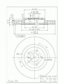 Гальмівний диск BREMBO 09.8485.11