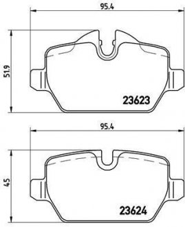 Гальмівні колодки дискові BREMBO P06 037