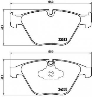 Комплект гальмівних колодок з 4 шт. дисків BREMBO P06055