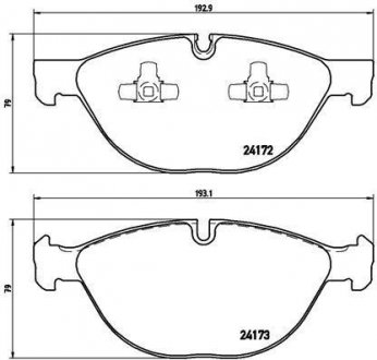 Комплект гальмівних колодок з 4 шт. дисків BREMBO P06058