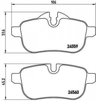 Гальмівні колодки дискові BREMBO P06 062