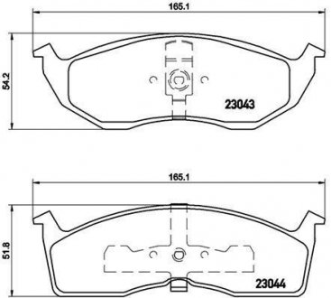 Гальмівні колодки дискові BREMBO P11 008