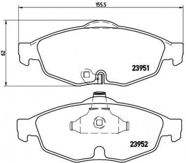 Гальмівні колодки дискові BREMBO P11 016