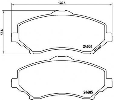 Гальмівні колодки дискові BREMBO P11 025