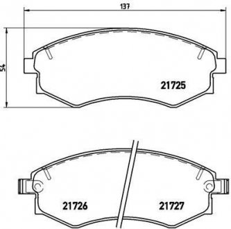 Гальмівні колодки дискові BREMBO P15 011