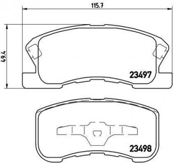 Гальмівні колодки дискові BREMBO P16 008