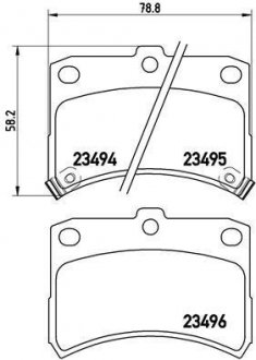 Гальмівні колодки дискові BREMBO P16 009