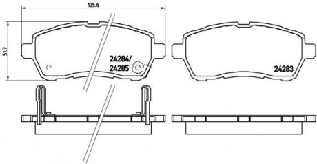 Гальмівні колодки дискові BREMBO P16 013X (фото 1)