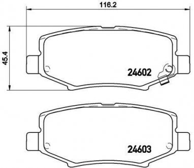 Комплект гальмівних колодок з 4 шт. дисків BREMBO P18024