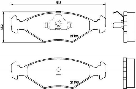 Гальмівні колодки дискові BREMBO P23 040