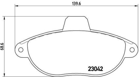 Гальмівні колодки дискові BREMBO P23 072