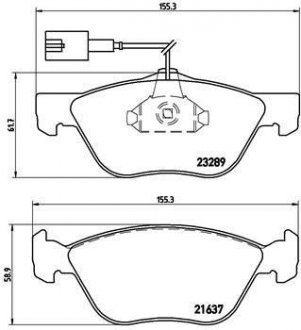 Колодки гальмівні дискові BREMBO P23 077