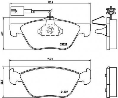 Гальмівні колодки дискові BREMBO P23 116