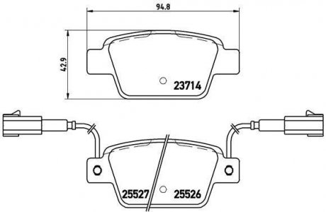 Гальмівні колодки дискові BREMBO P23 135