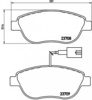 Гальмівні колодки дискові BREMBO P23 137