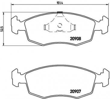 Гальмівні колодки дискові BREMBO P24 019