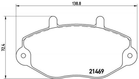 Гальмівні колодки дискові BREMBO P24 033