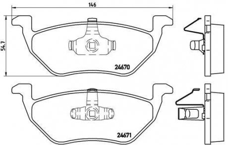 Гальмівні колодки дискові BREMBO P24 085