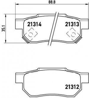 Гальмівні колодки дискові BREMBO P28 017 (фото 1)