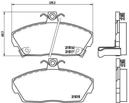 Гальмівні колодки дискові BREMBO P28 020