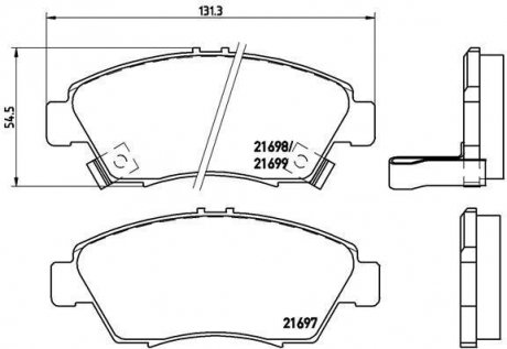 Гальмівні колодки дискові BREMBO P28 024 (фото 1)