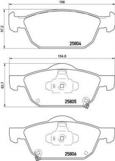 Гальмівні колодки дискові BREMBO P28 076