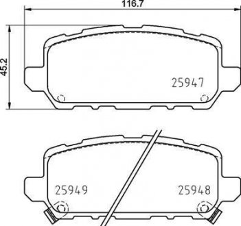 Колодки гальмівні дискові BREMBO P28 090