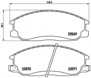 Гальмівні колодки дискові BREMBO P30 013