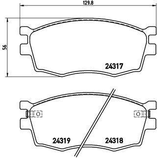 Колодка торм. диск. HYUNDAI ACCENT, KIA RIO II передн. BREMBO P30026 (фото 1)