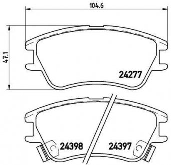 Гальмівні колодки дискові BREMBO P30 027