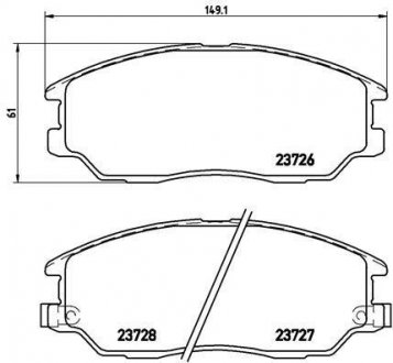 Гальмівні колодки дискові BREMBO P30 028