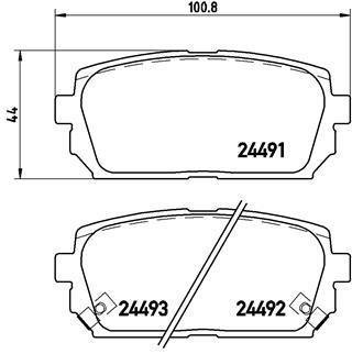 Колодки гальмівні дискові (комплект 4 шт) BREMBO P30040