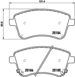 Гальмівні колодки дискові BREMBO P30 064