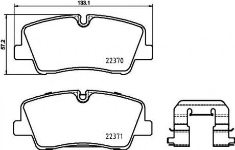 Гальмівні колодки дискові BREMBO P30 085 (фото 1)