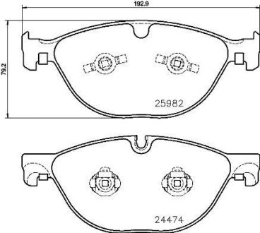 Гальмівні колодки дискові BREMBO P36 029