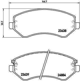 Гальмівні колодки дискові BREMBO P37 007