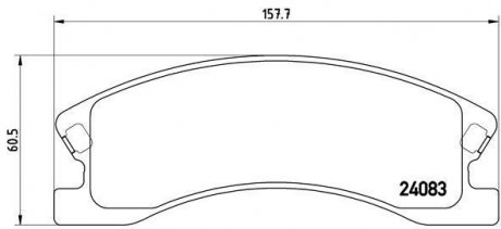 Гальмівні колодки дискові BREMBO P37 008