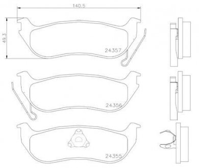 Гальмівні колодки дискові BREMBO P37 009