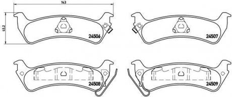 Гальмівні колодки дискові BREMBO P37 012