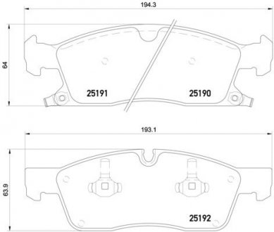 Колодка торм. диск. JEEP GRAND CHEROKEE 2011- 18 WHEELS передн. BREMBO P37017