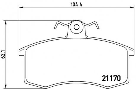 Комплект гальмівних колодок з 4 шт. дисків BREMBO P41003