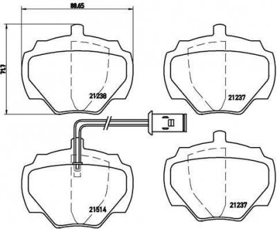 Гальмівні колодки дискові BREMBO P44 003