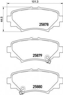 Колодка торм. диск. Mazda3 1.5/2.0/2.2 13- задн. BREMBO P49049