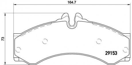 Комплект гальмівних колодок з 4 шт. дисків BREMBO P50028