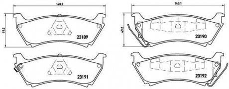 Гальмівні колодки дискові BREMBO P50 040