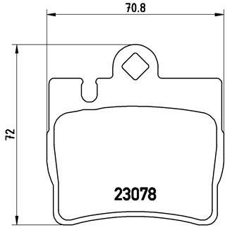 Комплект гальмівних колодок з 4 шт. дисків BREMBO P50042