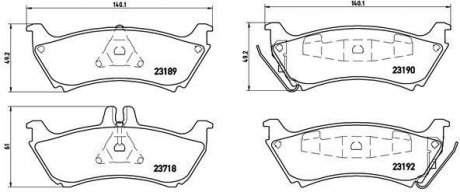 Гальмівні колодки дискові BREMBO P50 044