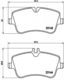 Комплект гальмівних колодок з 4 шт. дисків BREMBO P50045