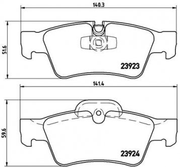 Колодка торм. диск. MB GL-CLASS задн. BREMBO P50064