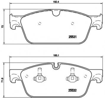 Колодка торм. диск. передн. BREMBO P50102